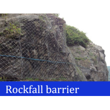 Barreiras de rocha da rede de arame